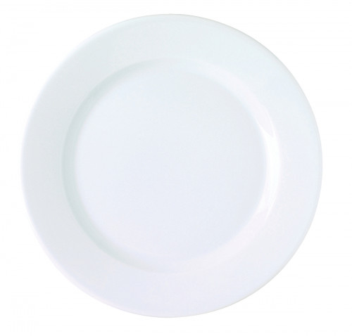 Assiette plate rond blanc porcelaine Ø 14 cm K
