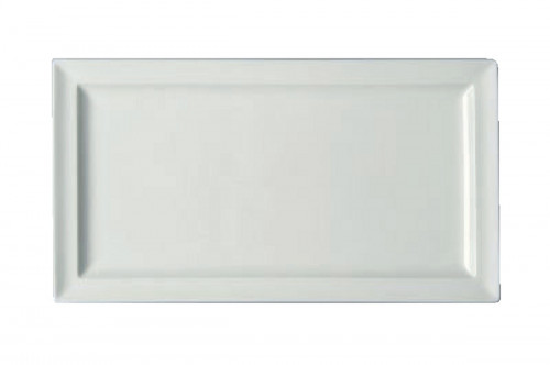 Assiette plate rectangulaire ivoire porcelaine vitrifiée 38x21 cm Classic Gourmet Rak