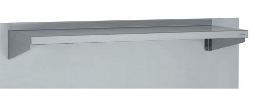 étagère murale inox 120x40x15 cm 1 niveaux Avec dosseret 100 kg Tournus