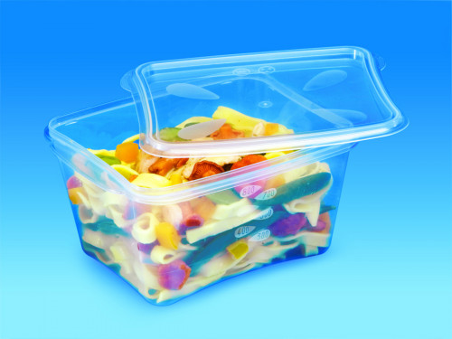Boîte avec couvercle rectangulaire transparent 17,5x15,9x6,5 cm 100 cl Prestipack Alphaform (30 pièces)