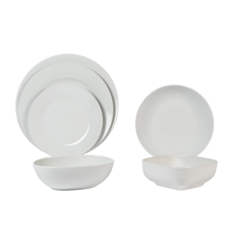 Assiette plate rond blanc porcelaine Ø 27 cm Bazik Essentials Collection