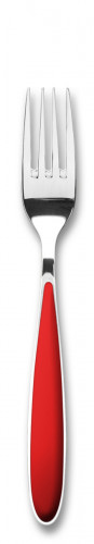 Fourchette de table rouge inox 20 cm Amande Tarrerias Bonjean