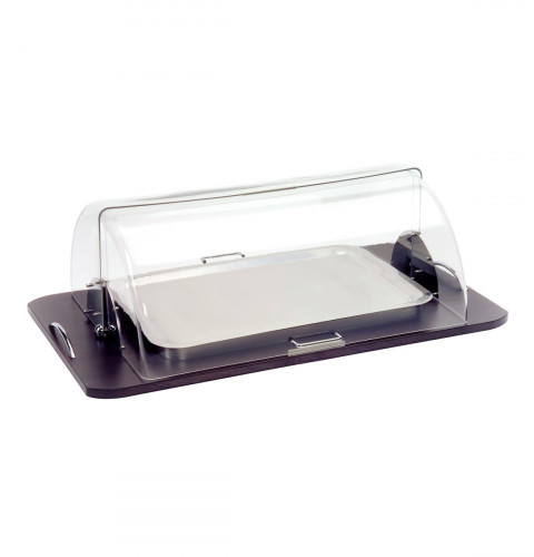 Plateau réfrigéré gn 1/1 rectangulaire brun bois 92 cm Roma Zepe