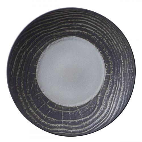Assiette coupe plate rond gris porcelaine Ø 31 cm Arborescence Revol
