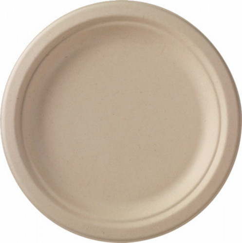 Assiette bagasse rond marron Ø 22 cm Duni (50 pièces)
