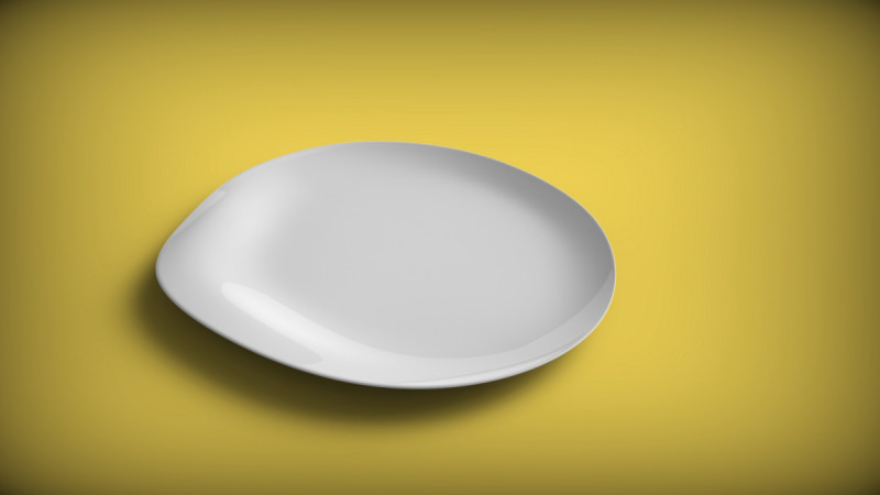 Assiette plate rond blanc porcelaine vitrifiée Ø 29 cm Moving Astera