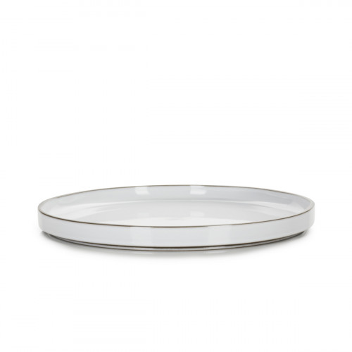 Assiette plate rond blanc cumulus porcelaine culinaire Ø 28 cm Caractère Revol