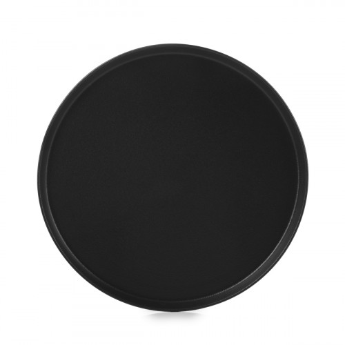 Assiette plate rond noir porcelaine culinaire Ø 28 cm Adelie Revol