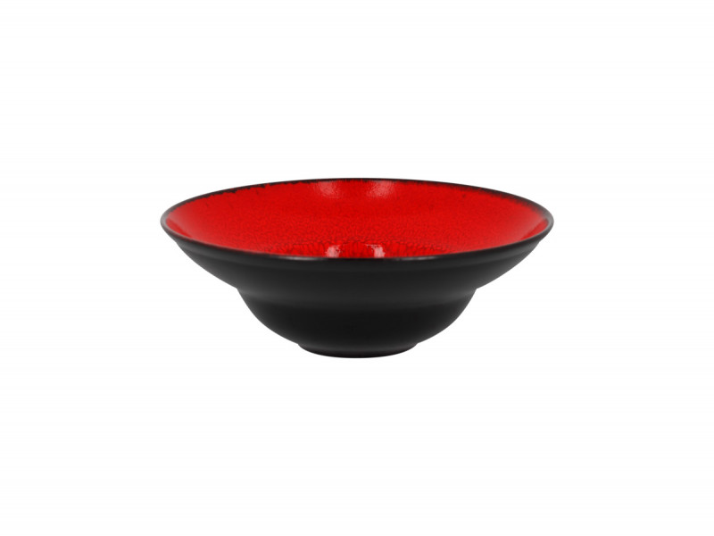 Assiette extra creuse rond rouge porcelaine vitrifiée Ø 23 cm Fire Rak