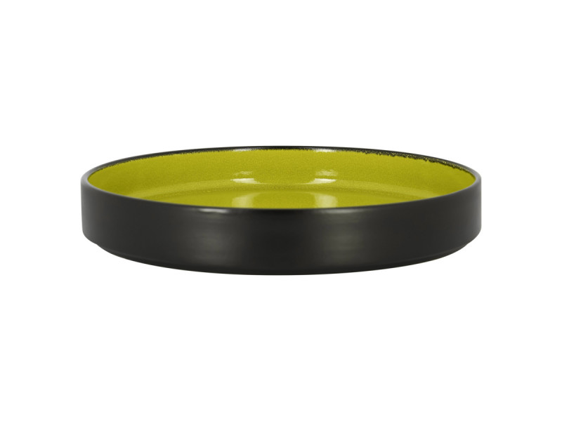 Assiette creuse rond vert porcelaine Ø 27 cm Fire Rak