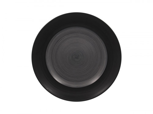 Assiette plate rond gris porcelaine vitrifiée Ø 20,7 cm Trinidad Rak
