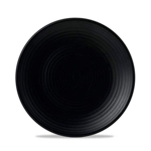 Assiette plate rond noir porcelaine Ø 23 cm Evo Dudson