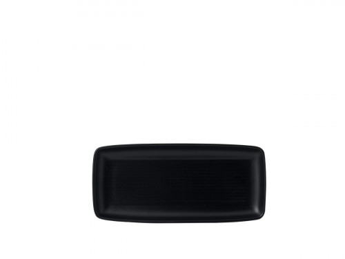 Assiette plate rectangulaire noir porcelaine 27,2x12,5 cm Evo Dudson