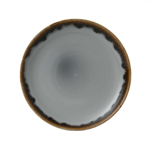 Assiette coupe plate rond gris porcelaine vitrifiée Ø 21,7 cm Harvest Dudson