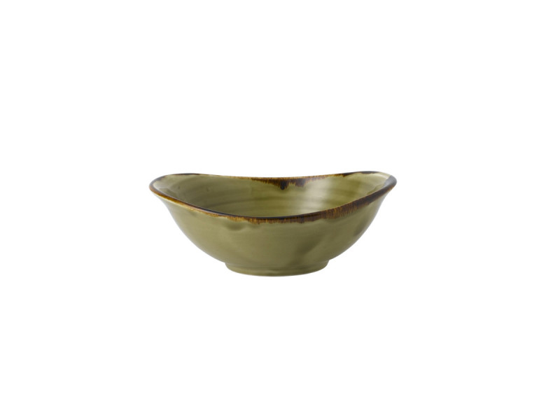 Bol à salade ovale vert porcelaine vitrifiée 19,9 cm Harvest Dudson