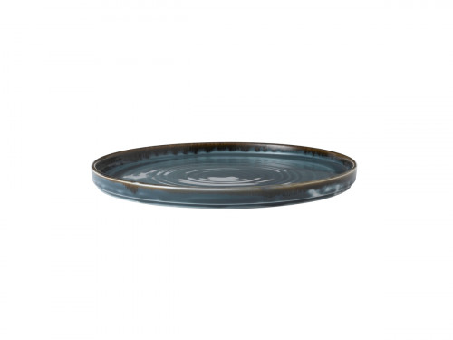 Assiette plate rond bleu porcelaine vitrifiée Ø 26 cm Harvest Dudson