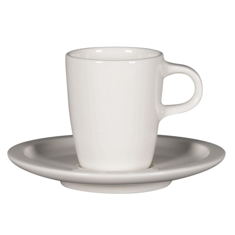 Sous tasse à espresso rond blanc porcelaine Ø 12,5 cm Rakstone Ease Rak