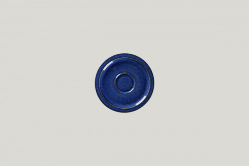 Sous tasse à espresso rond bleu porcelaine Ø 13 cm Rakstone Ease Rak