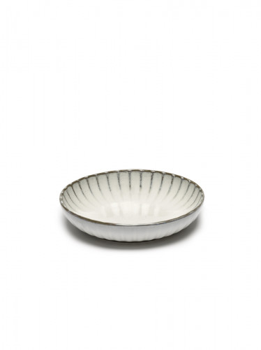 Assiette creuse rond blanc grès émaillé Ø 19 cm Inku Serax