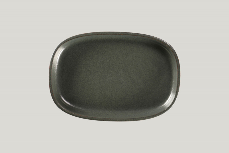 Plat creux ovale noir porcelaine 30 cm Rakstone Ease Rak