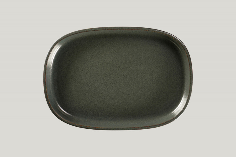 Plat creux ovale noir porcelaine 33,2 cm Rakstone Ease Rak