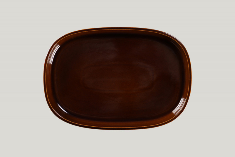 Plat creux ovale cuivre porcelaine 33,2 cm Rakstone Ease Rak