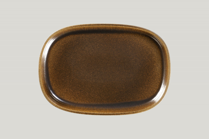 Plat creux ovale bronze porcelaine 33,2 cm Rakstone Ease Rak
