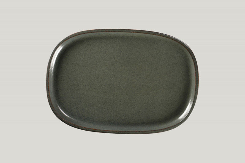 Plat rectangulaire noir porcelaine 33,2 cm Rakstone Ease Rak