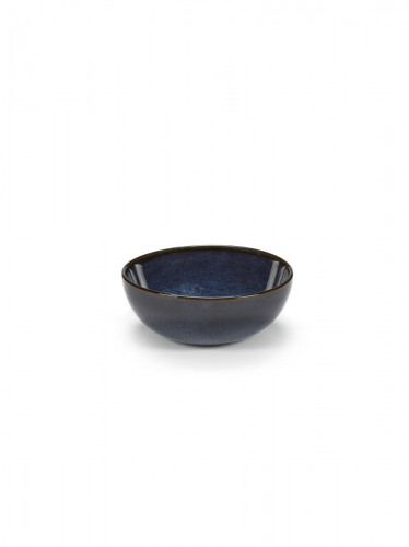 Bol rond bleu foncé émaillé grès émaillé Ø 16 cm Pure Blue Serax