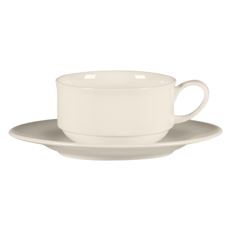 Tasse à café empilable rond ivoire porcelaine 16 cl Ø 8,8 cm Bravura Rak