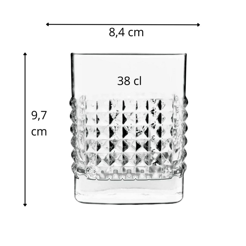 Gobelet forme basse verre cristallin 38 cl Elixir Luigi Bormioli