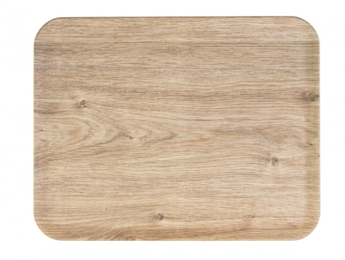 Plateau GN1/1 polyester Chêne clair 53x32,5 cm Profil 2 Biosourcé Platex