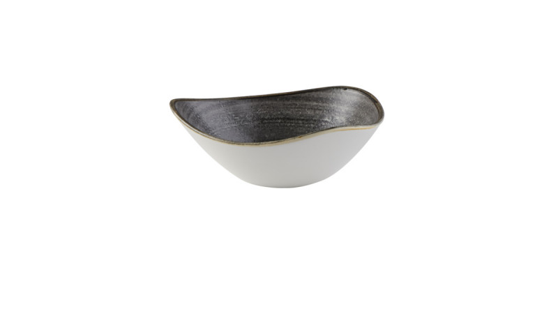 Bol triangulaire Raw Black porcelaine 18,5 cm Stonecast Raw Churchill