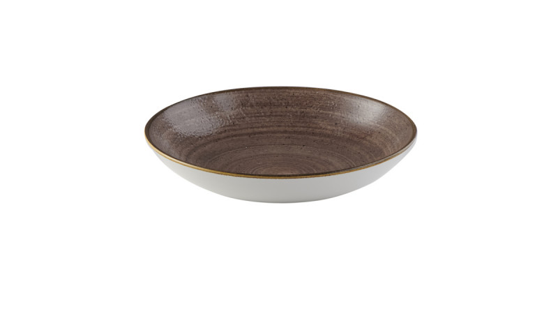 Assiette creuse rond Raw Brown porcelaine Ø 18,2 cm Stonecast Raw Churchill