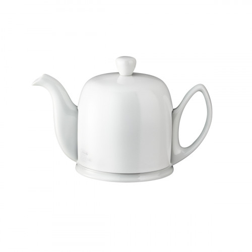 Théière avec couvercle blanc en porcelaine Salam Degrenne