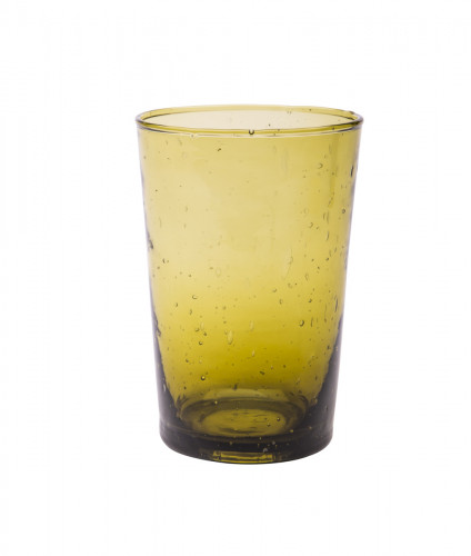 Gobelet empilable en verre recyclé soufflé bouche ambre 30 cl Pia Pro.mundi