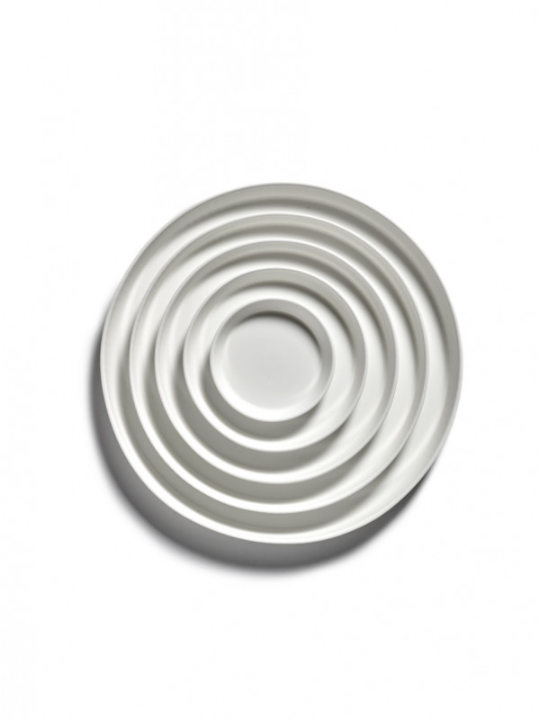 Assiette coupe plate rond blanc porcelaine Ø 8 cm Nido Serax