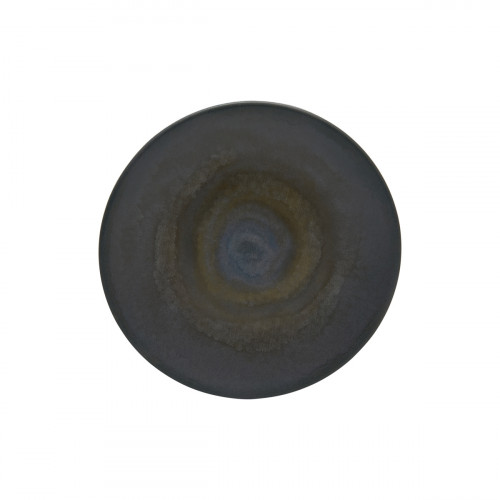 Assiette coupe rond gris brun grès émaillé Ø 17 cm Enigma Accolade