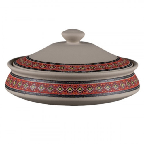 Bol avec couvercle rond baantna argila Décor Utsav porcelaine Ø 19,5 cm Earth Rak