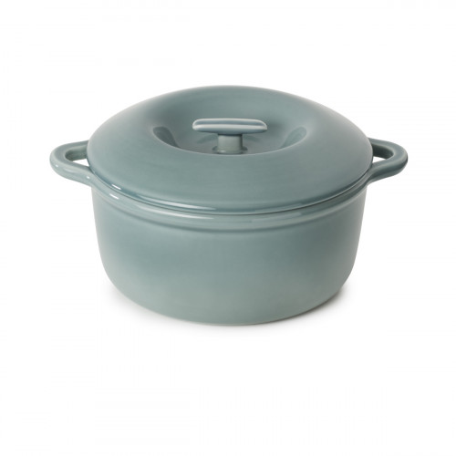 Cocotte avec couvercle pour induction rond Gris nuage porcelaine culinaire Ø 26 cm Bombance Revol