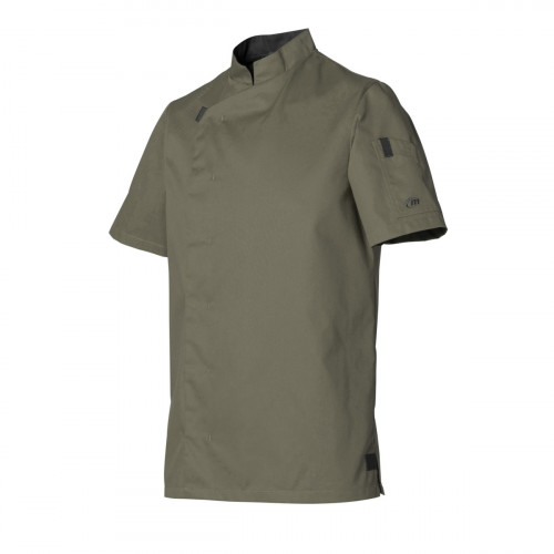 Veste de cuisine homme manche courte vert kaki T6 Shade Molinel