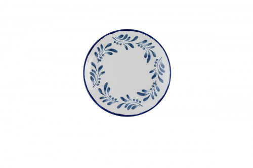 Assiette coupe plate rond Ink porcelaine vitrifiée Ø 22 cm Harvest Mediterranean Dudson