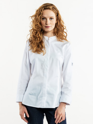 Veste de cuisinier recyclé blanc XS Cambio Chaud Devant