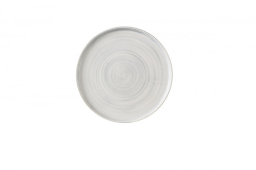 Assiette coupe plate rond Canvas grey porcelaine vitrifiée Ø 28 cm Stonecast Churchill