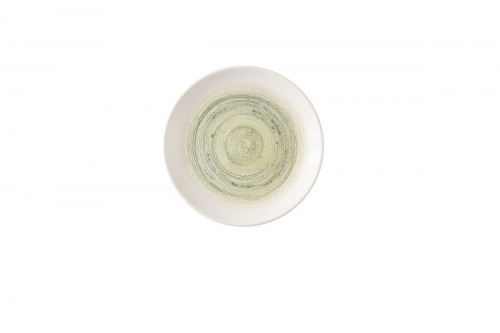 Assiette coupe plate rond vert porcelaine vitrifiée Ø 21,7 cm Elements Churchill