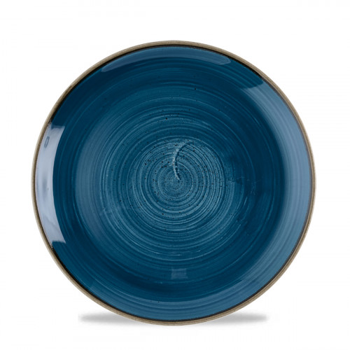 Assiette creuse rond Java Blue porcelaine vitrifiée Ø 24,8 cm Stonecast Churchill