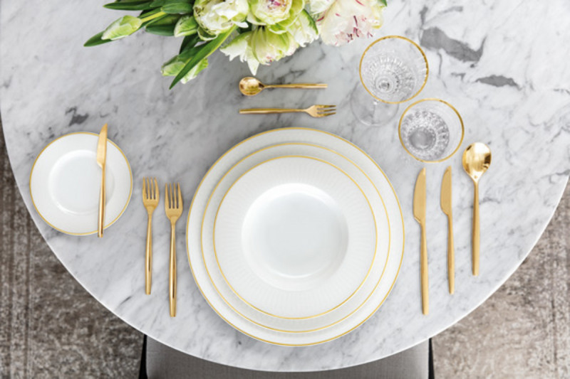 Assiette plate rond blanc porcelaine bone china Ø 27,5 cm Chateau Septfontaines Villeroy & Boch
