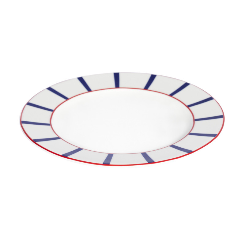 Assiette plate avec aile blanc porcelaine Ø 21 cm Ama Accolade