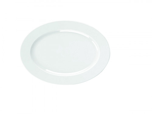 Assiette plate ovale blanc porcelaine 32x23 cm Presto Accolade