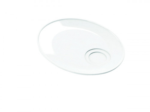 Sous tasse déjeuner gourmand ovale blanc porcelaine 21 cm Presto Accolade